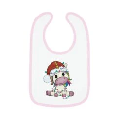 Christmas Unicorn Santa Hat Xmas Lights Baby Bib -Jewellery Soldes Boutique il fullxfull.4679183183 bjie