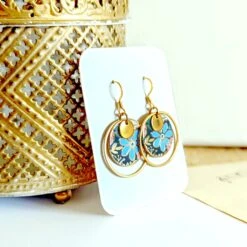 Women's Boho Earrings, Flower And Leaf Jewelry, Women's Christmas Gift, Boho Chic Jewelry, Handmade, Gift For Her, Flower Jewelry -Jewellery Soldes Boutique il fullxfull.4749719666 ios7