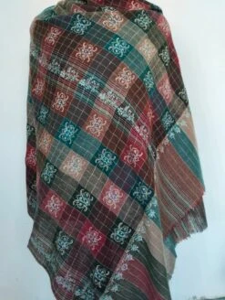 GI Pashmina Sozni Embroidered Khatiras Wedding Cashmere Large Wrap, Wedding Scarf, Christmas Gift, Valentine Shawl, Mother's Gift