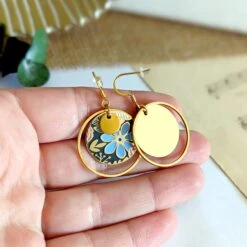 Women's Boho Earrings, Flower And Leaf Jewelry, Women's Christmas Gift, Boho Chic Jewelry, Handmade, Gift For Her, Flower Jewelry -Jewellery Soldes Boutique il fullxfull.4797977309 ipnb