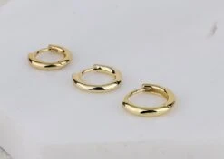 Hoop Earrings Gift Set For Multiple Piercings, Gold Small Huggie Hoop Earrings, Earring Stacking Set, Tiny Silver Christmas Gift Earring Set -Jewellery Soldes Boutique il fullxfull.4812999602 gbm7