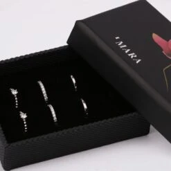 Hoop Earrings Gift Set For Multiple Piercings, Gold Small Huggie Hoop Earrings, Earring Stacking Set, Tiny Silver Christmas Gift Earring Set -Jewellery Soldes Boutique il fullxfull.4850763812 63si