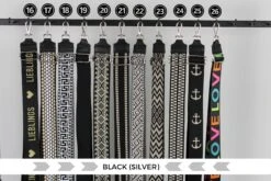 Black Leather Strap For Bags With Gold And Silver Hardware, Wide Strap Shoulder Strap, Camera Bag Straps, Fabric Bag Strap, Christmas Gift -Jewellery Soldes Boutique il fullxfull.4853263053 krt1