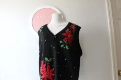 Vintage CHRISTMAS SWEATER Vest....large. Kitsch. Retro. Bells. Kawaii. Snowman. Novelty. Holiday. Christmas. Mistletoe. Dazzle. Festive -Jewellery Soldes Boutique il fullxfull.4858671617 3zwj