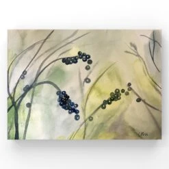 Christmas Home Decor Gift. Minimalistic Watercolor Painting. Berries Winter Scenery. Gallery Art Wall. Original Xmas Handmade Wall Art. -Jewellery Soldes Boutique il fullxfull.4864604207 1ia2