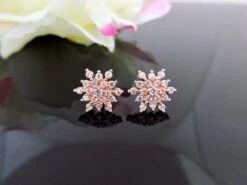 Silver Snowflake Stud Earrings Dainty CZ Winter Earrings 925 Sterling Silver Post Gift For Christmas, Sweet Girl, Mom, Bridesmaid (E082) -Jewellery Soldes Boutique il fullxfull.4866556146 lda5