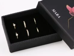 Hoop Earrings Gift Set For Multiple Piercings, Gold Small Huggie Hoop Earrings, Earring Stacking Set, Tiny Silver Christmas Gift Earring Set -Jewellery Soldes Boutique il fullxfull.4885433773 trt1