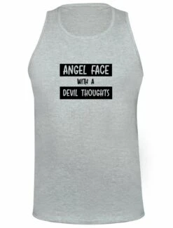 Ladies Angel With Devil Thoughts Funny Vest Vests Top Tank Gym Workout Exercise Unisex Yoga Christmas Birthday Gift Joke Xmas Present -Jewellery Soldes Boutique il fullxfull.4926259268 kkp7