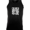 I've Got A Good Heart But That Mouth Funny Sarcasrtic Vests Vest Gym Workout Yoga Rude Unisex Gift Birthday Christmas Xmas Ladies Women -Jewellery Soldes Boutique il fullxfull.4926430982 8ven