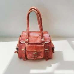 Leather Tote Bag Christmas SALE, Leather Anniversary Gift For Women, Personalized Leather Laptop Work Student Bag, Tote With Pocket