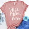 Wife Mom Boss Shirt, Mom Shirt, Wife Shirt, Gift For Mom, Gifts For Wife, Mothers Day Gift, Christmas Gift Mom, 1 Wife Mom Boss Shirt, Mom Shirt, Wife Shirt, Gift For Mom, Gifts For Wife, Mothers Day Gift, Christmas Gift Mom, -Jewellery Soldes Boutique il fullxfull.4981249956 t8oc