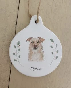 Custom Dog Christmas Ornament, Personalized Christmas Ornament, Ceramic Dog Ornament, Gift For Dog Lover, Stocking Stuffer, Dog Ornament -Jewellery Soldes Boutique il fullxfull.4983454334 47x3