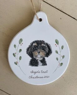 Custom Dog Christmas Ornament, Personalized Christmas Ornament, Ceramic Dog Ornament, Gift For Dog Lover, Stocking Stuffer, Dog Ornament -Jewellery Soldes Boutique il fullxfull.5031700695 i3eb