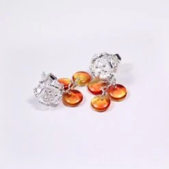 Orange Studs Everyday Jewelry Trends - Cute Red Stud Earrings - Small Bead Studs - Drop Studs Child Earrings Anti-allergenic Christmas Gift