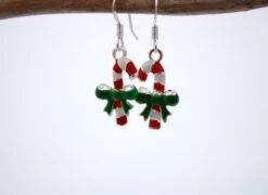 Candy Cane Earrings • Christmas Earrings • Christmas Jewelry • Holiday Earrings • Christmas Gift • Stocking Stuffer • Holiday Jewelry