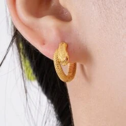 Hognose Snake Earrings In Gold Vermeil With Gemstone Eyes. Snake Earrings. Animal Lover Gift. Gift For Her. Gold Earrings. Christmas Gift 12 Hognose Snake Earrings In Gold Vermeil With Gemstone Eyes. Snake Earrings. Animal Lover Gift. Gift For Her. Gold Earrings. Christmas Gift -Jewellery Soldes Boutique il fullxfull.5158915629 trvb