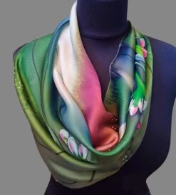 Silk Bandana Hand Painted Floral Square 100% Silk Scarf Women Handmade Personalized Unique Wedding Gift Birthday Christmas Gift For Her -Jewellery Soldes Boutique il fullxfull.5183574368 7bi0
