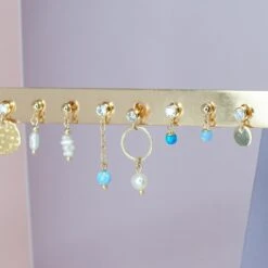 Christmas Sale, Pearl Ear Stud Earrings Cute Dangling Charm, Gold Plated Over Sterling Silver -Jewellery Soldes Boutique il fullxfull.5186603285 451i