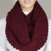 Hand Knitted Burgundy Wine Infinity Scarf Christmas Gift Neck Warmer -ESCHERPE -Jewellery Soldes Boutique il fullxfull.520886674 p81f