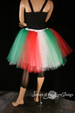 Adult Tutu Skirt Romance With Underskirt Christmas Elf White Green Red Costume Italian Dance Party -You Choose Size - Sisters Of The Moon -Jewellery Soldes Boutique il fullxfull.522729407 79hf
