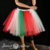Adult Tutu Skirt Romance With Underskirt Christmas Elf White Green Red Costume Italian Dance Party -You Choose Size - Sisters Of The Moon