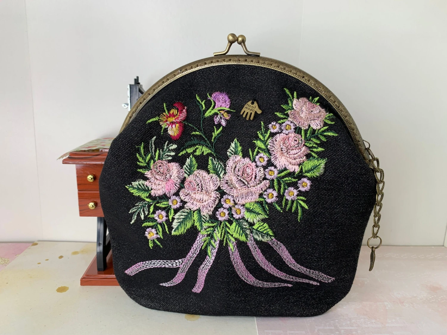 Shoulder Bag, Gift For Christmas, Machine Embroidery 5 Shoulder Bag, Gift For Christmas, Machine Embroidery - Image 3