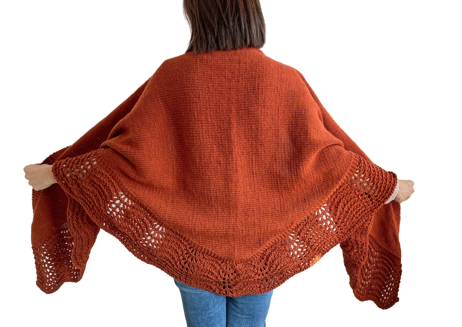 Woman Shawl, Wool Shawl, Knit Shawl, Triangle Shawl, Wrap Shawl, Gift For Her, Gift For Mom, Christmas Gift, Hand Knit Shawl 4 Woman Shawl, Wool Shawl, Knit Shawl, Triangle Shawl, Wrap Shawl, Gift For Her, Gift For Mom, Christmas Gift, Hand Knit Shawl - Image 2