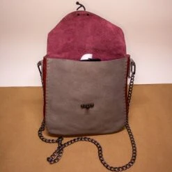 Slim Leather Bag | Crossbody Shoulder Bag For Women | Gray-Red Colored | Leather Bag Women Fashion | Christmas Gift Bags For Women | -Jewellery Soldes Boutique il fullxfull.5241969914 tc99