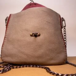 Slim Leather Bag | Crossbody Shoulder Bag For Women | Gray-Red Colored | Leather Bag Women Fashion | Christmas Gift Bags For Women | -Jewellery Soldes Boutique il fullxfull.5241969946 d3r7