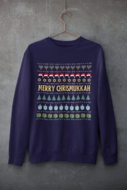 Chrismukkah Sweatshirt, Hanukkah Sweater, Star Of David, Jewish Christmas, The OC, Dreidel Sweater, Chanukah Sweater, Hanukkah Gift, Jewish
