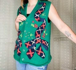 Vintage Knit Sweater Vest | Size Women's Large | Country Suburbans | Christmas Sweater Vest | Embroidered Vest -Jewellery Soldes Boutique il fullxfull.5246677373 4ij2