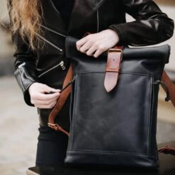 Back To School Backpack Leather Roll Top Backpack Women's Backpack Laptop Backpack Student Backpack Christmas Gift -Jewellery Soldes Boutique il fullxfull.5262483776 7226