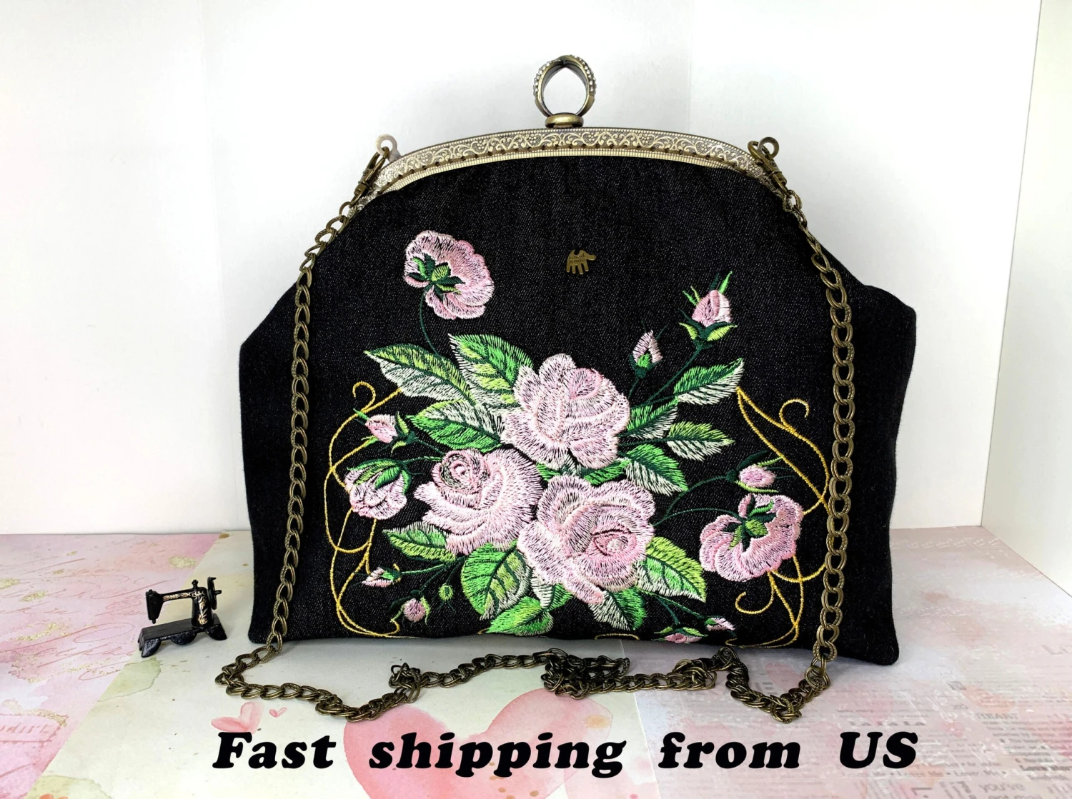 Shoulder Bag, Gift For Christmas, Machine Embroidery 9 Shoulder Bag, Gift For Christmas, Machine Embroidery - Image 7