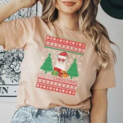 Knit Merry Christmas Shirt, Knitted Christmas Gift For Her, Santa Claus Shirt, Xmas Family Shirt, Xmas Party Shirt, Christmas 2023 Tee 16 Knit Merry Christmas Shirt, Knitted Christmas Gift For Her, Santa Claus Shirt, Xmas Family Shirt, Xmas Party Shirt, Christmas 2023 Tee -Jewellery Soldes Boutique il fullxfull.5292440299 gopz
