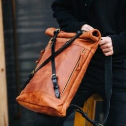 Computer Backpack For Men Leather Roll Top Backpack Bag Leather Rucksack Christmas Gift 18 Computer Backpack For Men Leather Roll Top Backpack Bag Leather Rucksack Christmas Gift -Jewellery Soldes Boutique il fullxfull.5310695131 hlay