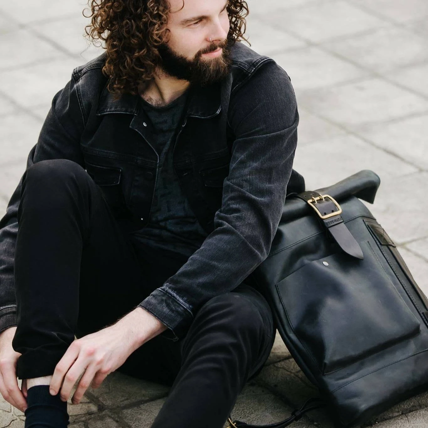 Leather Backpack Men Roll Top Backpack Computer Backpack Laptop Purse For Men Christmas Gift 10 Leather Backpack Men Roll Top Backpack Computer Backpack Laptop Purse For Men Christmas Gift - Image 8