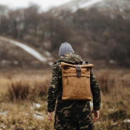 Leather Backpack Roll Top Backpack Men's Large Backpack Laptop Backpack Travel Backpack Christmas Gift 12 Leather Backpack Roll Top Backpack Men's Large Backpack Laptop Backpack Travel Backpack Christmas Gift - Image 10