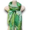 Leaves Pattern With Gold Leaf Foil Cotton Blend Green Scarf/ Spring Summer Autumn Scarf/Gifts For Mom/Scarf Women/Birthday Christmas Gifts -Jewellery Soldes Boutique il fullxfull.5390269484 qj59