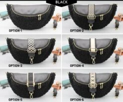 Teddy Bag For Women With Gold Zipper, Teddy Fell Leather Bag With Patterned Wide Straps, Gift For Her, Christmas Gift -Jewellery Soldes Boutique il fullxfull.5402957436 rnlj