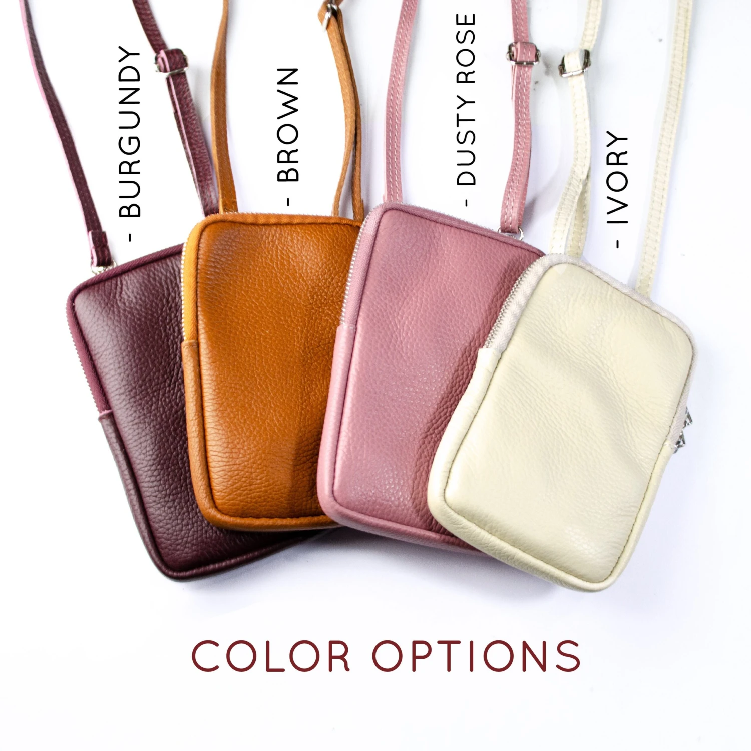Genuine Leather Phone Bag・Personalized Name Phone Purse・ Custom Engraved Crossbody Phone Bag・Customized Monogram Christmas Gift For Her 7 Genuine Leather Phone Bag・Personalized Name Phone Purse・ Custom Engraved Crossbody Phone Bag・Customized Monogram Christmas Gift For Her - Image 5