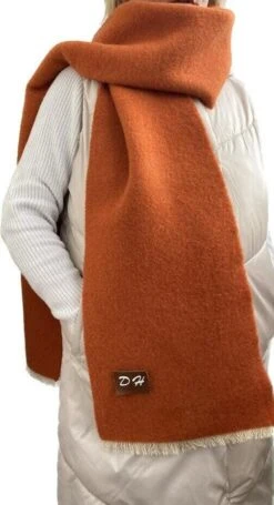 Brown Wool Scarf, 100% Wool Scarf, Very Warm Scarf,Large Natural Scarf, Pure Wool, Thick Warm Scarf, Christmas Gif