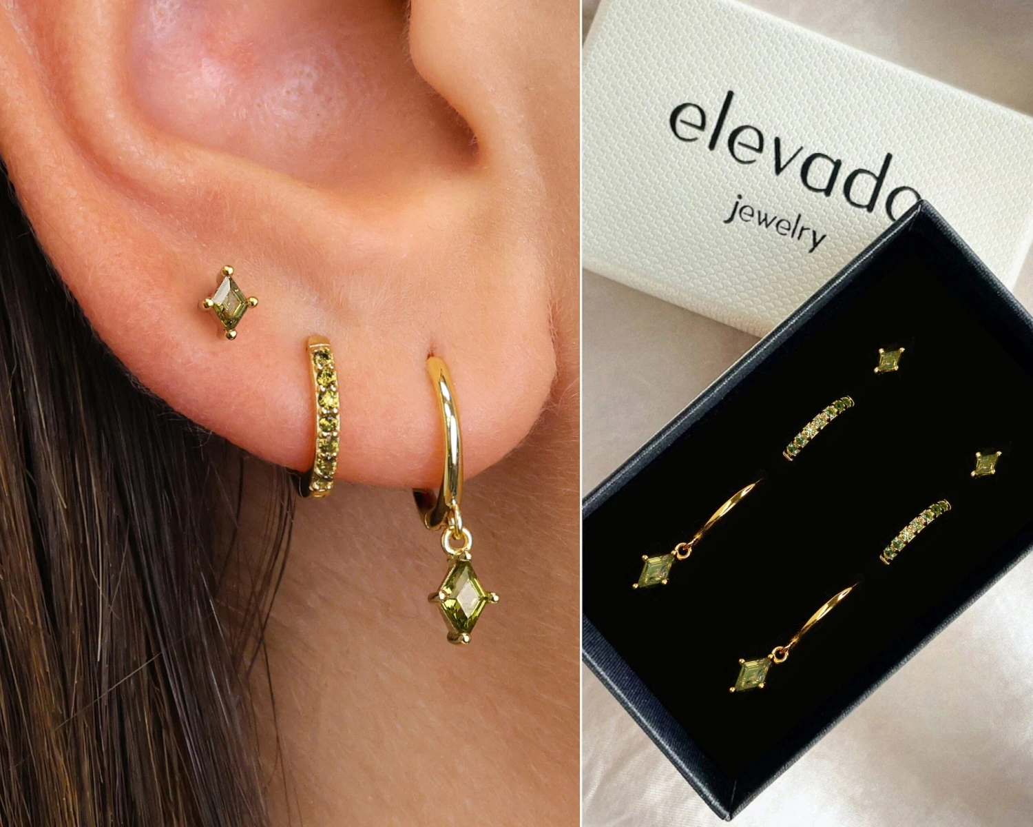 Peridot Dainty Hoop Earring Set • Christmas Gifts • Gift For Mom • Gifts For Her • Bridesmaids Gift • Birthday Gift • Mom Gift 3 Peridot Dainty Hoop Earring Set • Christmas Gifts • Gift For Mom • Gifts For Her • Bridesmaids Gift • Birthday Gift • Mom Gift