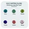 New Christmas Dot Card Tester Sampler Watercolor Shimmer Glittery Paints