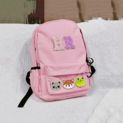 Personalized Mini Backpack Pink Cute Nursury Backpack | Bookbags | PANDA Bunny School Bags Toddler Christmas Gift For Kids