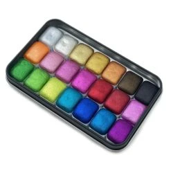 Christmas Quarter Pan Set Handmade Chrome Glittery Watercolor Paint -Jewellery Soldes Boutique il fullxfull.5432883817 m75e