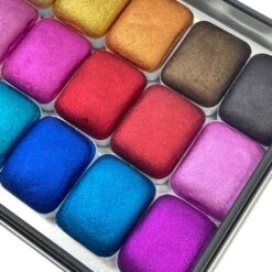 Christmas Quarter Pan Set Handmade Chrome Glittery Watercolor Paint -Jewellery Soldes Boutique il fullxfull.5432884363 maf5