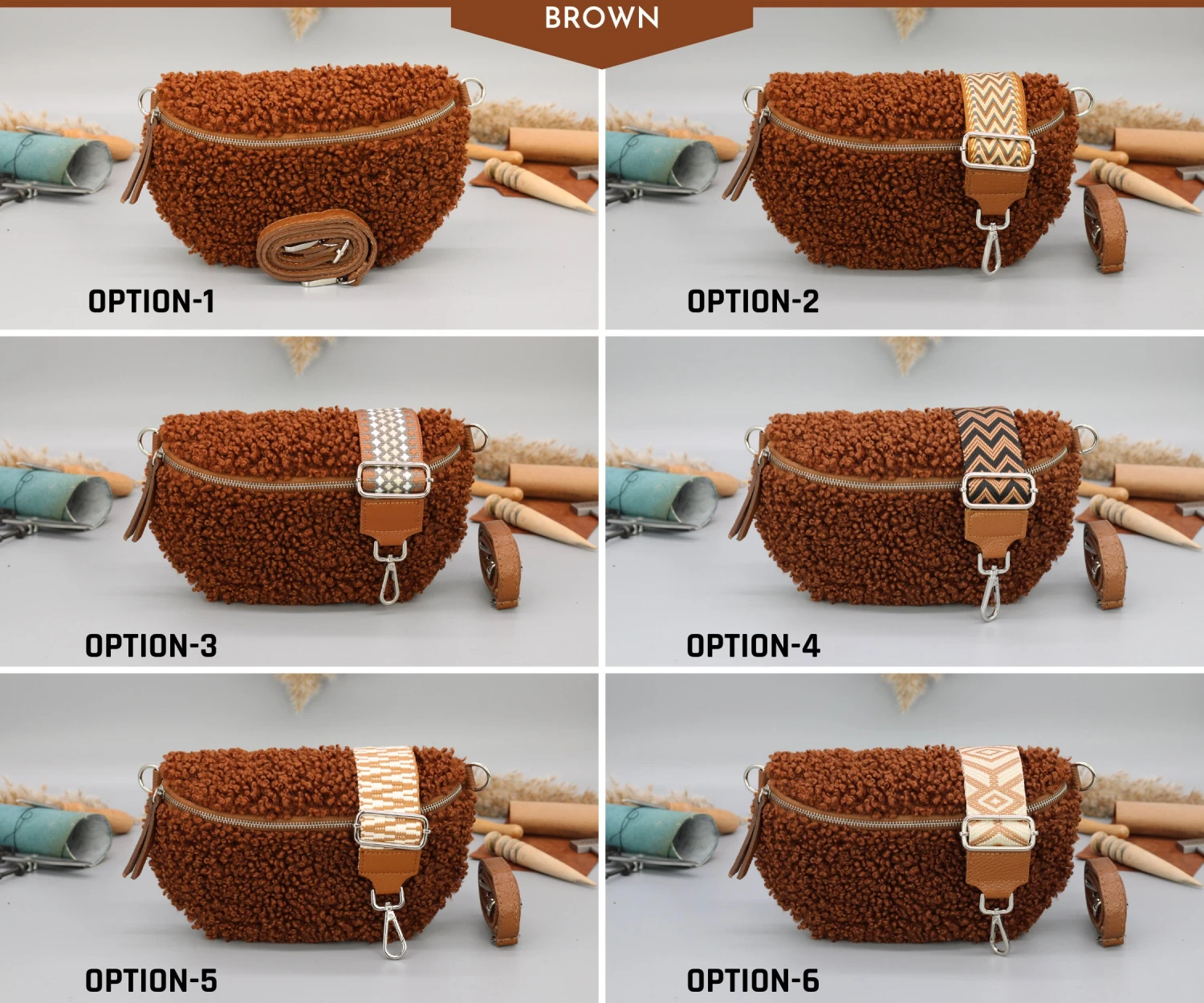 Teddy Bag For Women With Silver Zipper, Teddy Fell Bag With Patterned Wide Straps, Gift For Her, Christmas Gift 6 Teddy Bag For Women With Silver Zipper, Teddy Fell Bag With Patterned Wide Straps, Gift For Her, Christmas Gift - Image 4