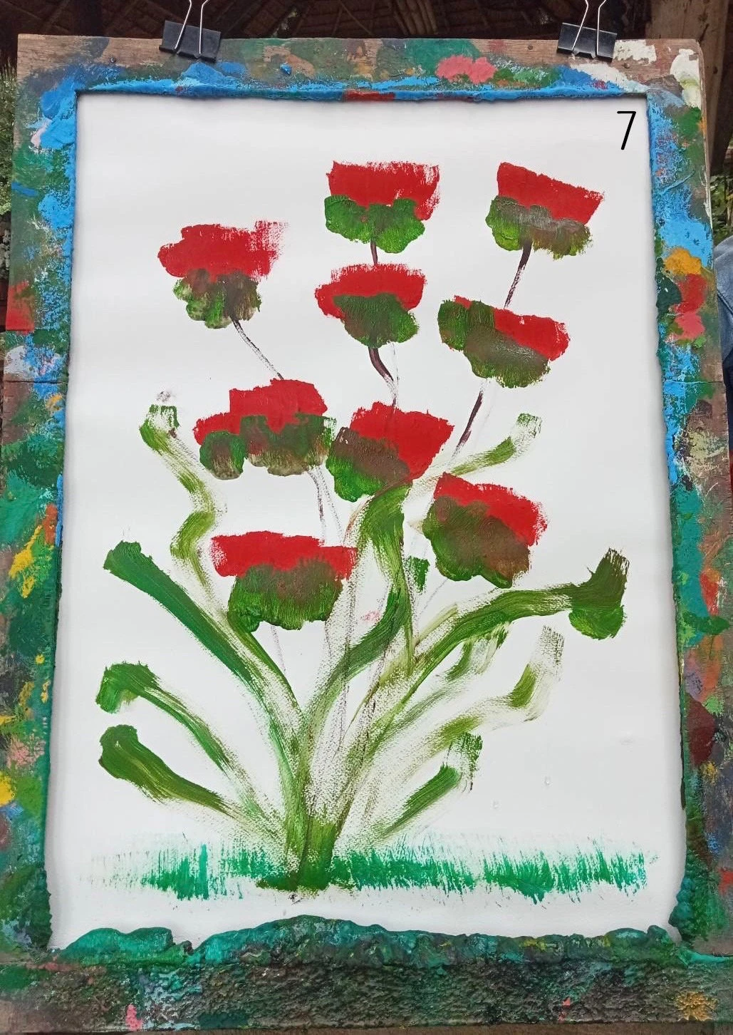 Oil Painting Made By Thai Elephants, Elephant Painting, Elephant Wall Decor, Birthday Gift, Mother Gift, New Year Gift, Christmas Gift 11 Oil Painting Made By Thai Elephants, Elephant Painting, Elephant Wall Decor, Birthday Gift, Mother Gift, New Year Gift, Christmas Gift - Image 9