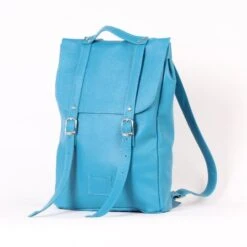 Turquoise Middle Size Leather Backpack Rucksack / In Stock / Leather Backpack / Leather Rucksack / Womens Backpack / Christmas Gift /