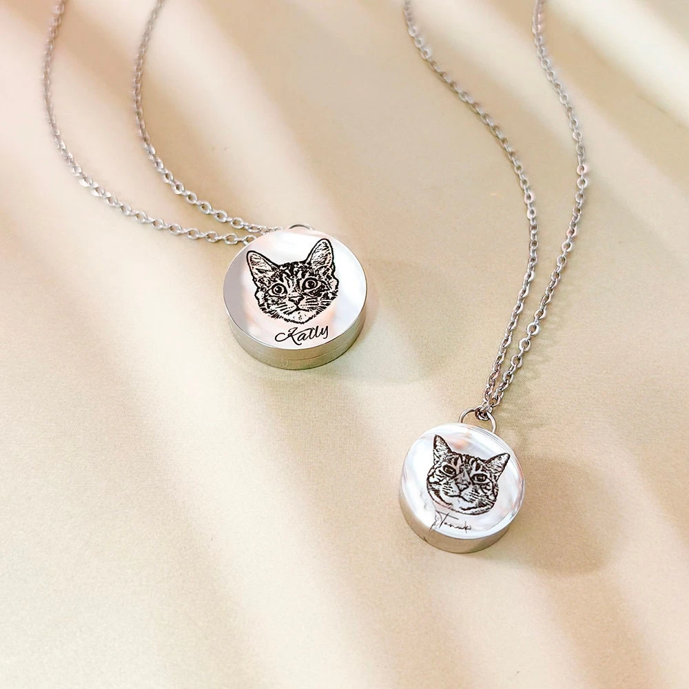 2 PCS Custom Pet Fur Necklace, Pet Hair Keepsake, Dog Hair Memorial, Hair Locket Necklace, Personalized Pet Jewelry, Christmas Gift 8 2 PCS Custom Pet Fur Necklace, Pet Hair Keepsake, Dog Hair Memorial, Hair Locket Necklace, Personalized Pet Jewelry, Christmas Gift - Image 6